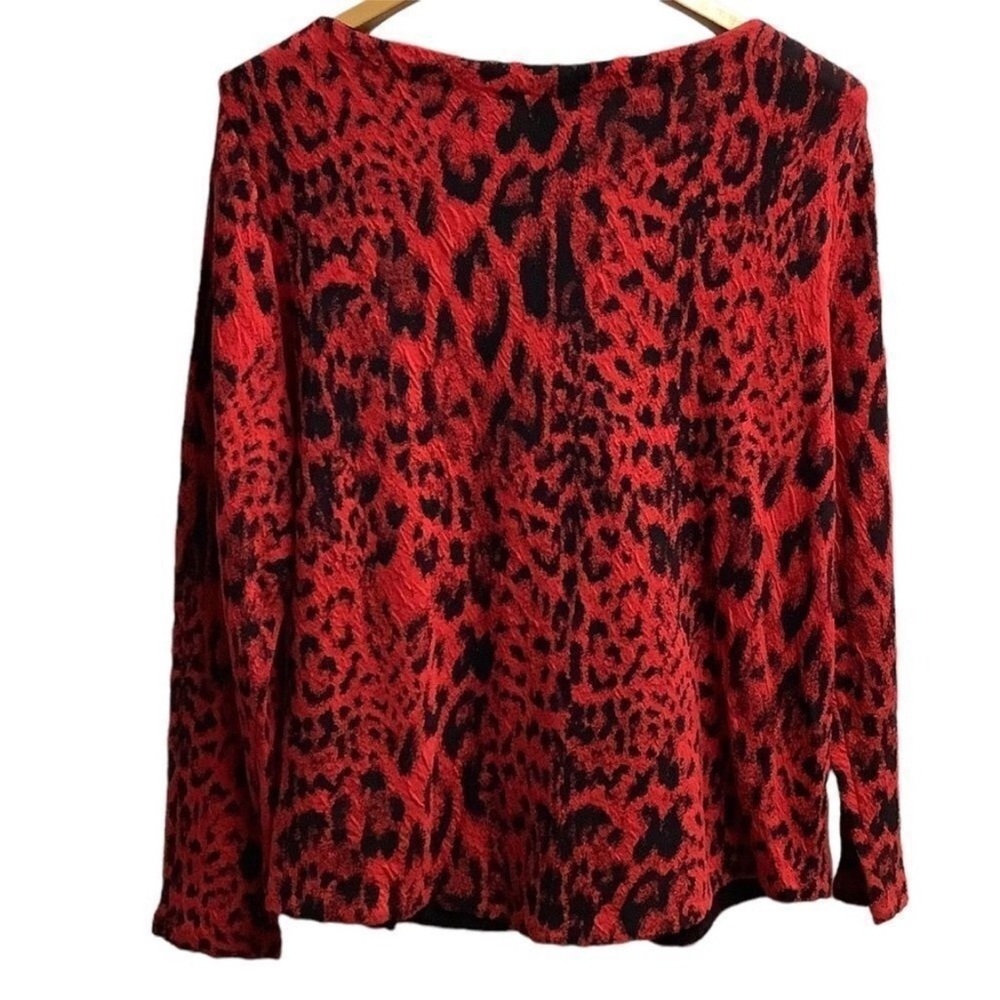 New with Tags -
Chico's Red and Black Animal Print Crew Neck Sweater - Picture 8 of 8